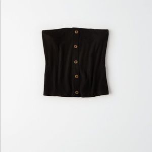 American Eagle Front Tube Top, Size L in Black